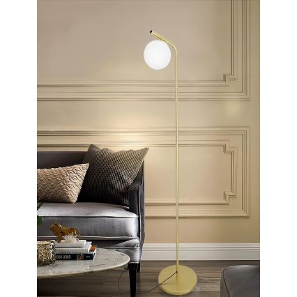 Lampada da terra 1xE27/40W/230V oro/bianco