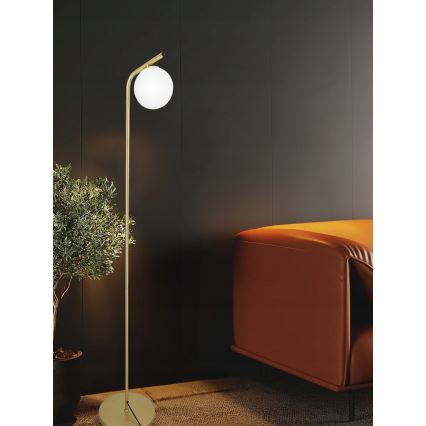 Lampada da terra 1xE27/40W/230V oro/bianco