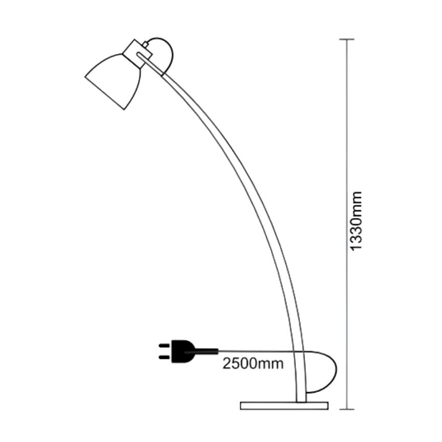 Lampada da terra 1xE27/60W/230V frassino/nero