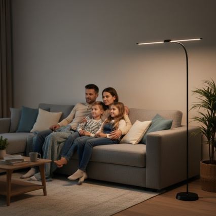 Lampada da terra a LED dimmerabile TEILO LED/14W/230V 3000/4000/6000K nera