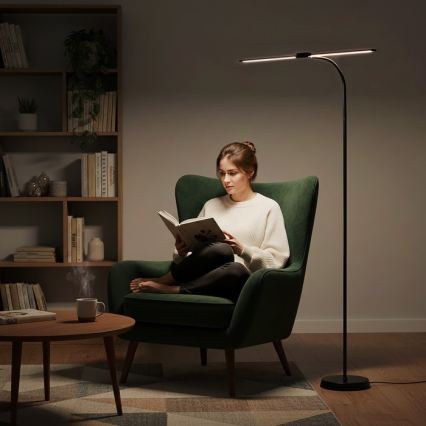 Lampada da terra a LED dimmerabile TEILO LED/14W/230V 3000/4000/6000K nera