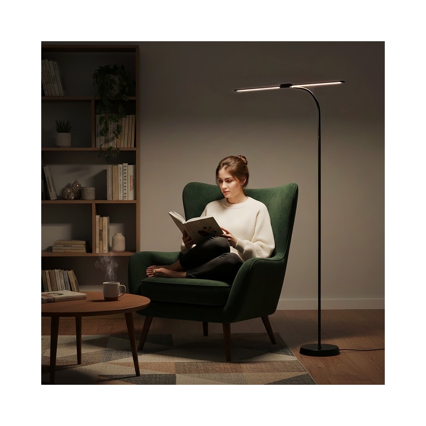 Lampada da terra a LED dimmerabile TEILO LED/14W/230V 3000/4000/6000K nera