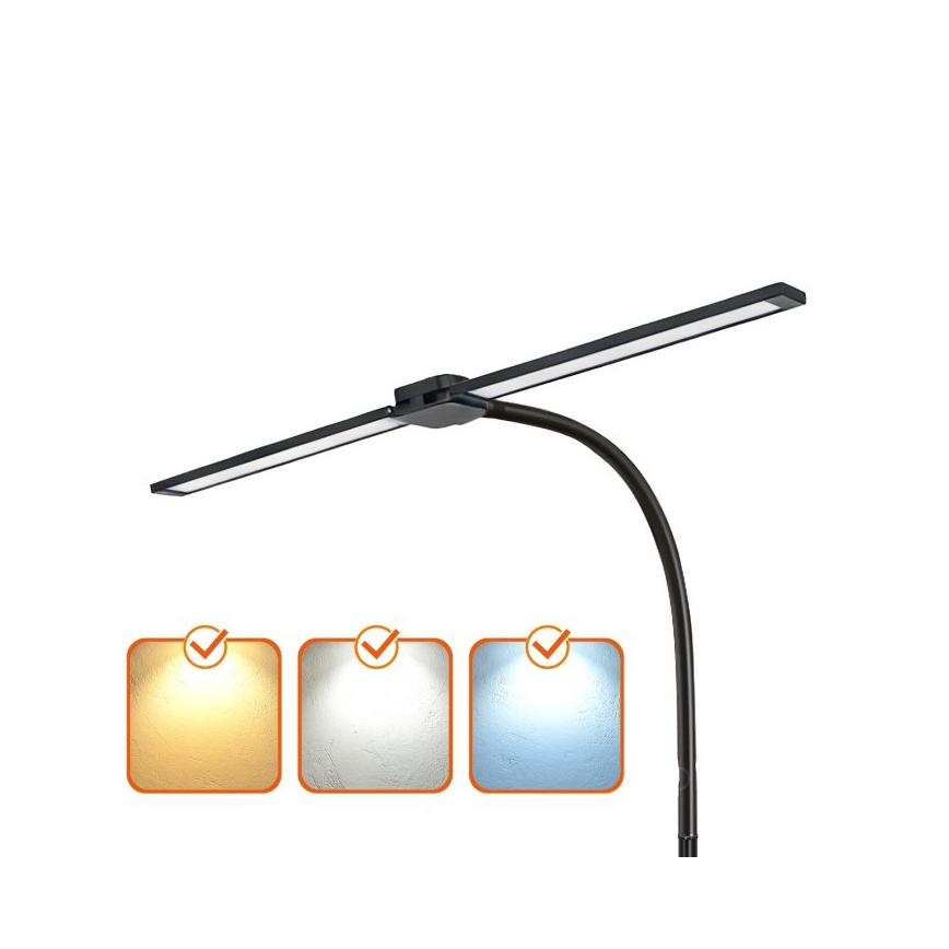 Lampada da terra a LED dimmerabile TEILO LED/14W/230V 3000/4000/6000K nera