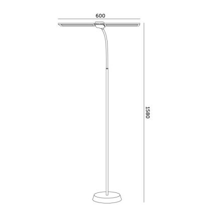 Lampada da terra a LED dimmerabile TEILO LED/14W/230V 3000/4000/6000K nera