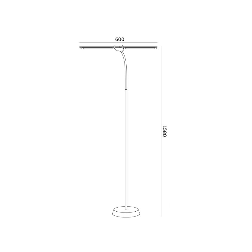 Lampada da terra a LED dimmerabile TEILO LED/14W/230V 3000/4000/6000K nera