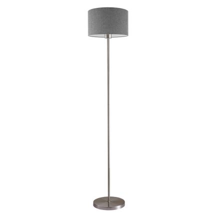 Lampada da terra a LED TUNJA 1xE27/20W/230V Ø 30 cm cromo opaco/grigio