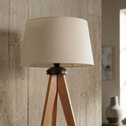 Lampada da terra AIDA 1xE27/15W/230V rovere/crema
