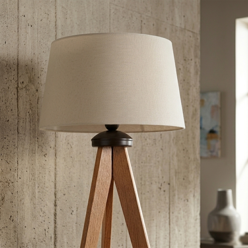 Lampada da terra AIDA 1xE27/15W/230V rovere/crema
