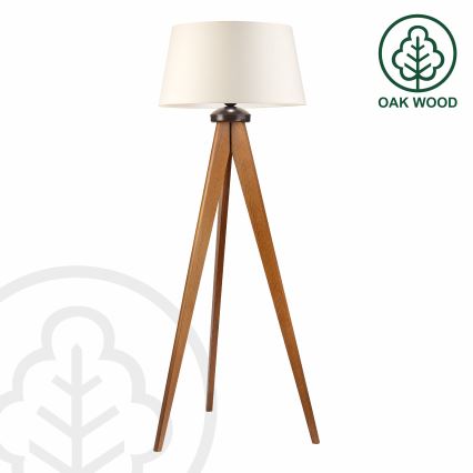 Lampada da terra AIDA 1xE27/15W/230V rovere/crema