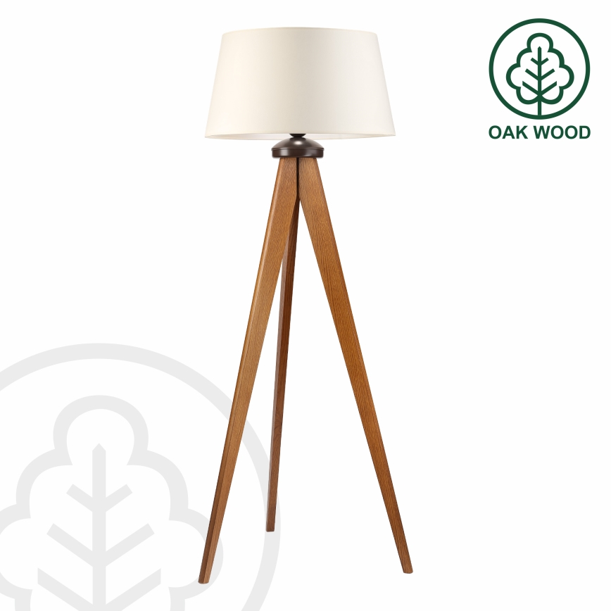 Lampada da terra AIDA 1xE27/15W/230V rovere/crema