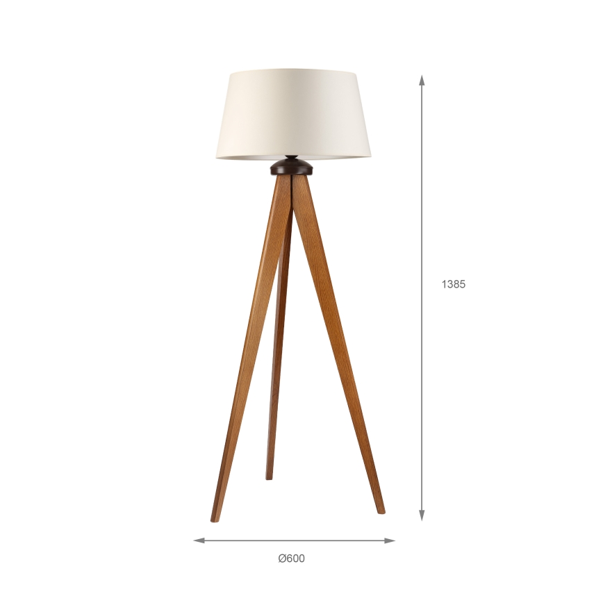 Lampada da terra AIDA 1xE27/15W/230V rovere/crema