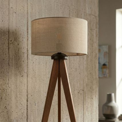 Lampada da terra AIDA 1xE27/15W/230V rovere/rafia