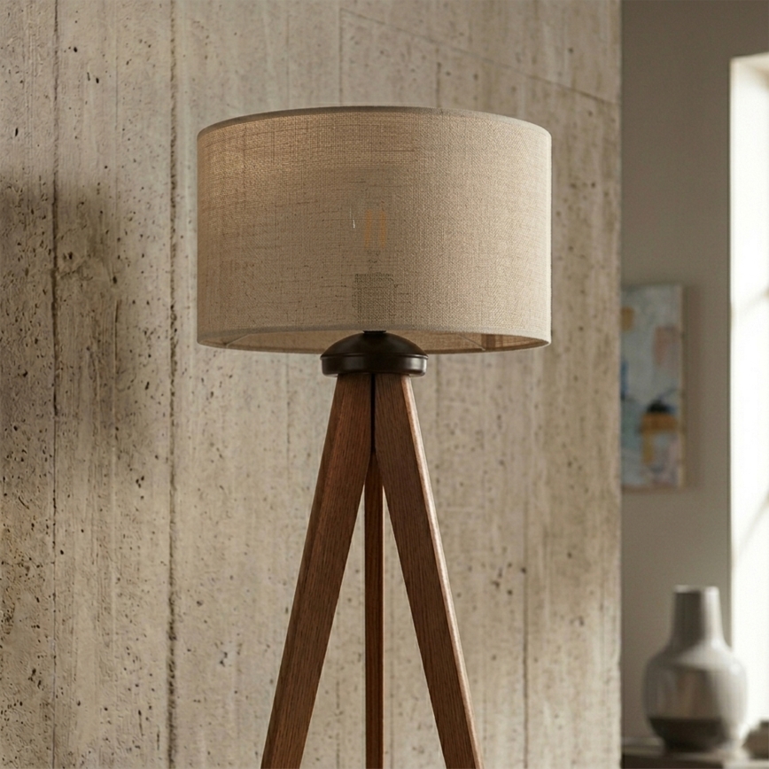 Lampada da terra AIDA 1xE27/15W/230V rovere/rafia