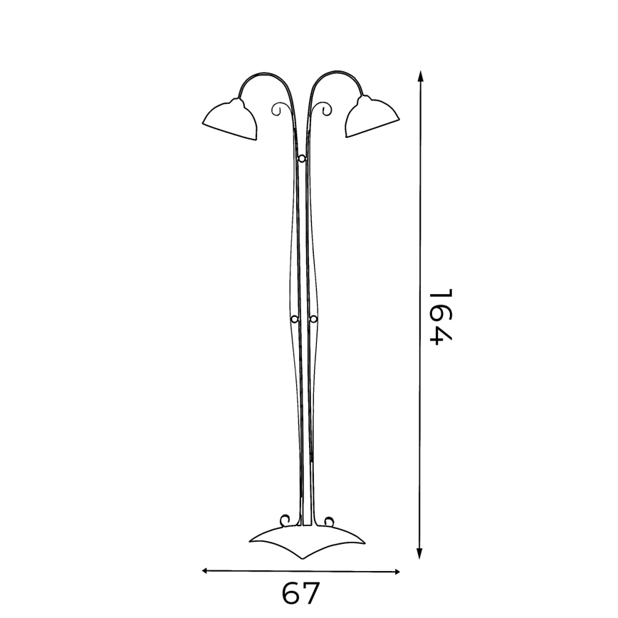 Lampada da terra ANTICA 2xE27/60W/230V