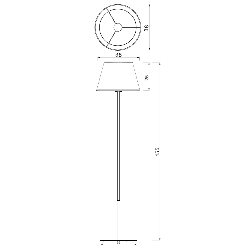 Lampada da terra ARDEN 1xE27/15W/230V beige