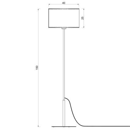 Lampada da terra ARDEN 1xE27/15W/230V beige