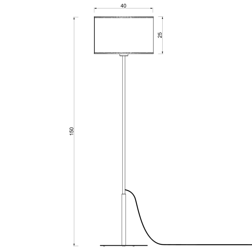 Lampada da terra ARDEN 1xE27/15W/230V beige