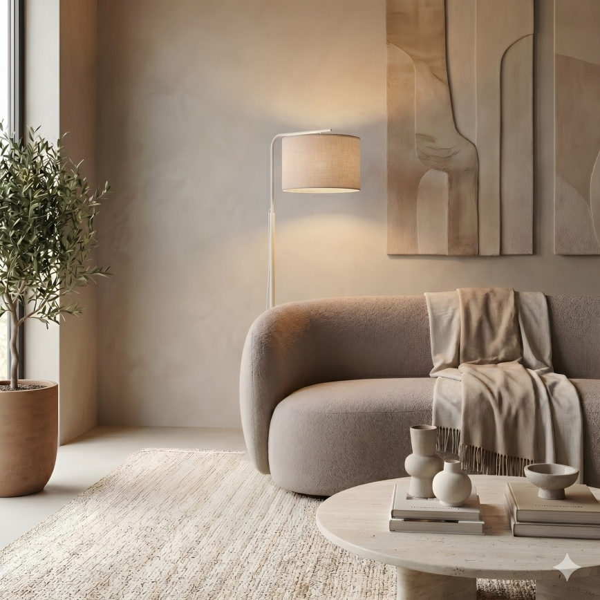 Lampada da terra ARDEN 1xE27/15W/230V beige