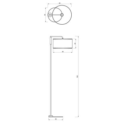 Lampada da terra ATLANTA 1xE27/60W/230V