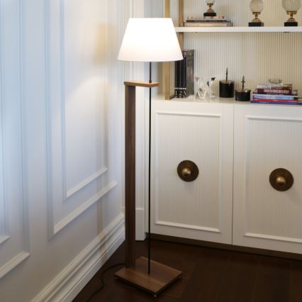 Lampada da terra AYD 1xE27/40W/230V bianca/marrone