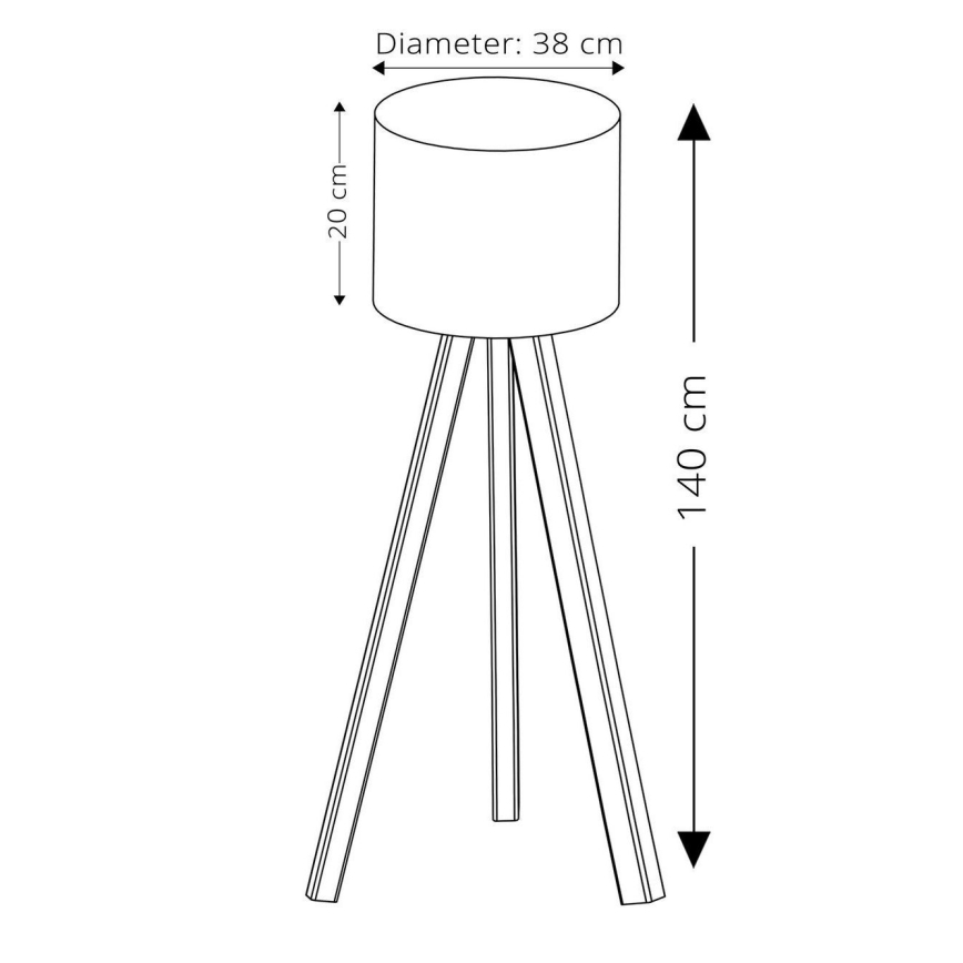 Lampada da terra AYD 1xE27/40W/230V blu/beige