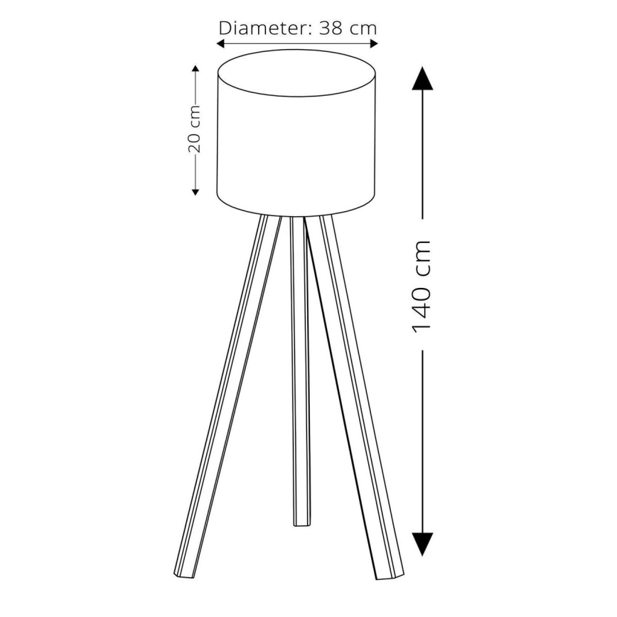 Lampada da terra AYD 1xE27/40W/230V blu/brown