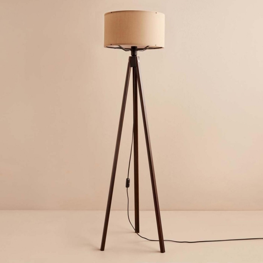 Lampada da terra AYD 1xE27/40W/230V marrone/beige