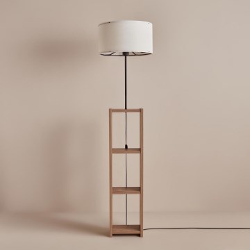 Lampada da terra AYD 1xE27/40W/230V marrone/bianca