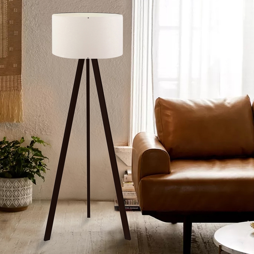 Lampada da terra AYD 1xE27/40W/230V marrone/bianca