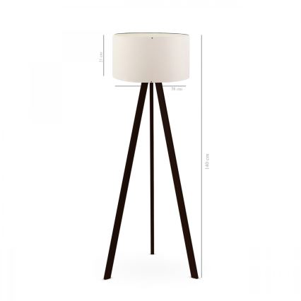 Lampada da terra AYD 1xE27/40W/230V marrone/bianca