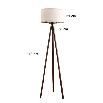 Lampada da terra AYD 1xE27/40W/230V marrone/bianco