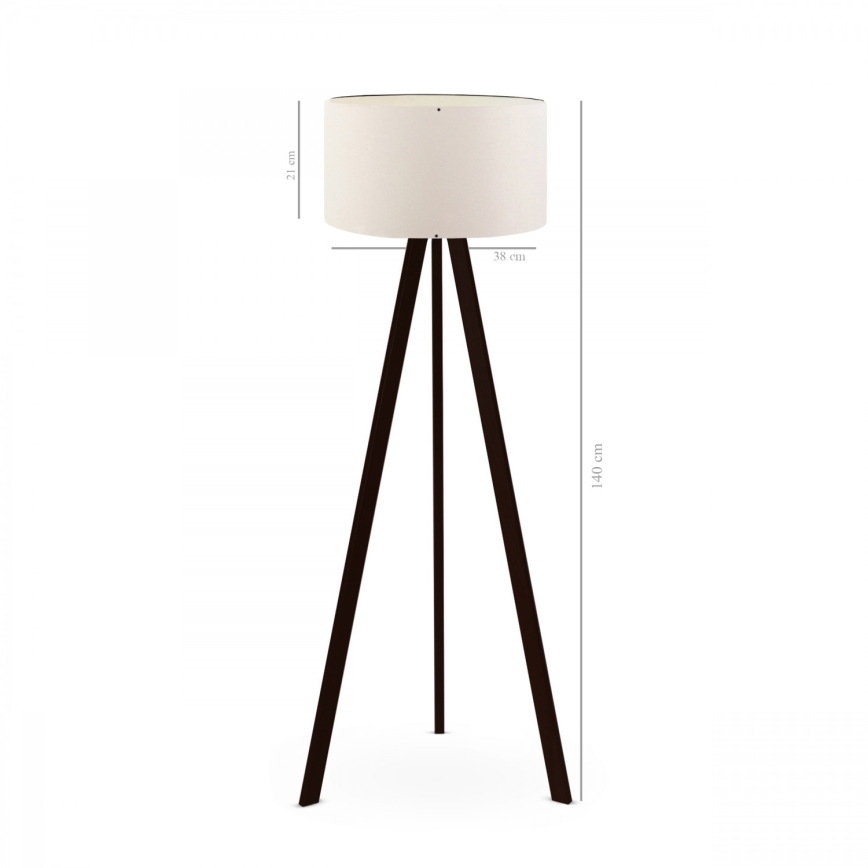 Lampada da terra AYD 1xE27/40W/230V marrone/bianco