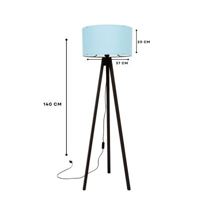 Lampada da terra AYD 1xE27/40W/230V marrone/blu