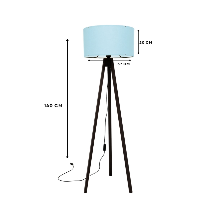 Lampada da terra AYD 1xE27/40W/230V marrone/blu