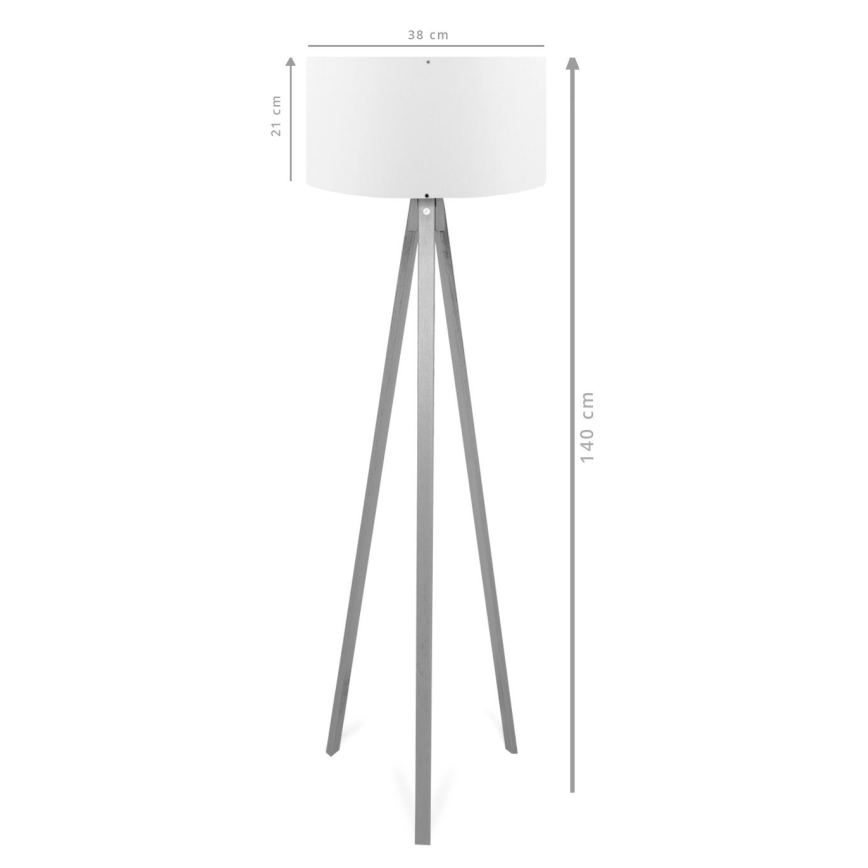 Lampada da terra AYD 1xE27/40W/230V marrone/crema
