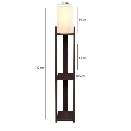 Lampada da terra AYD 1xE27/40W/230V marrone/crema