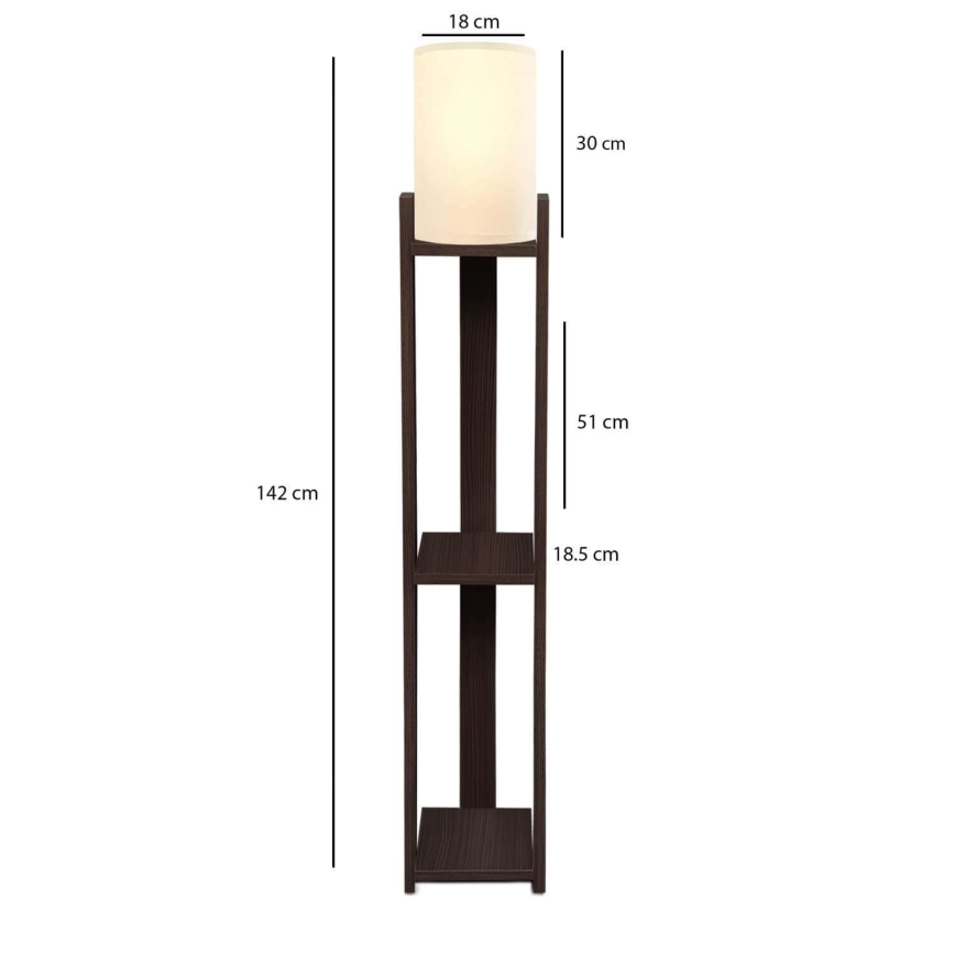Lampada da terra AYD 1xE27/40W/230V marrone/crema
