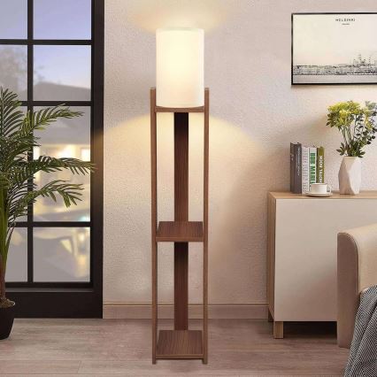 Lampada da terra AYD 1xE27/40W/230V marrone/crema