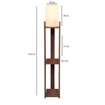 Lampada da terra AYD 1xE27/40W/230V marrone/crema