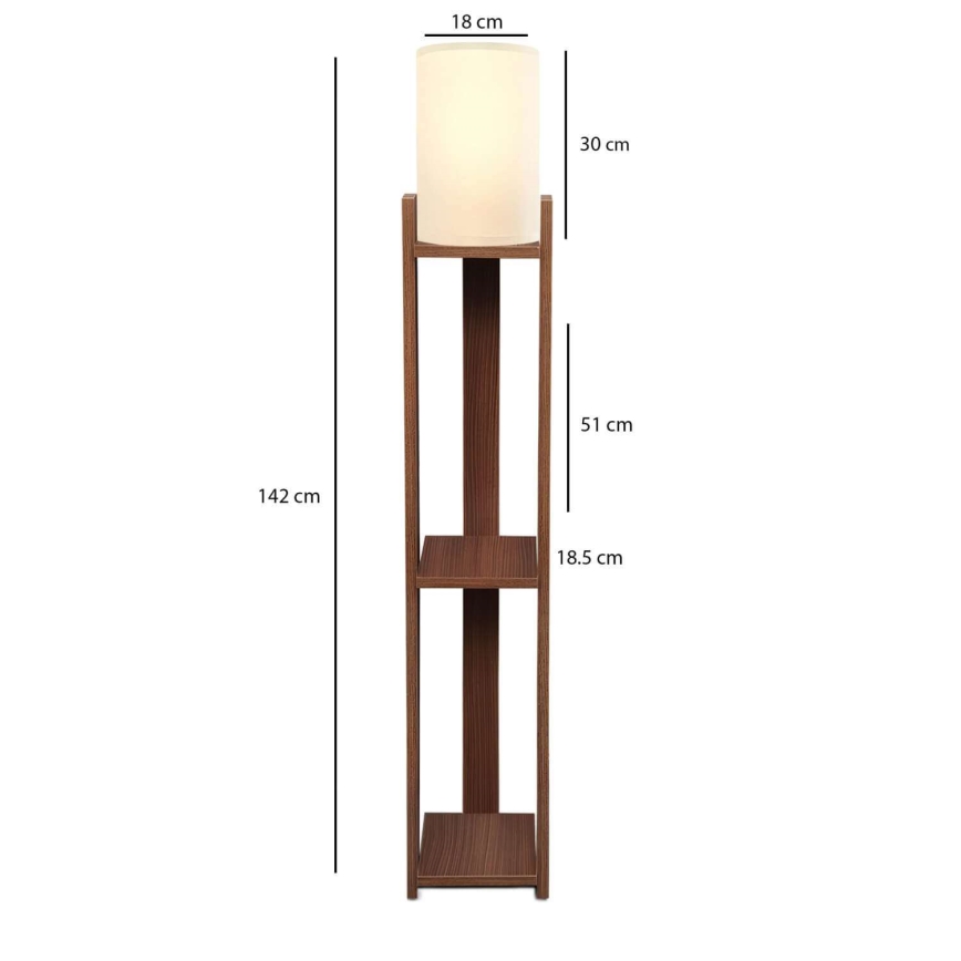 Lampada da terra AYD 1xE27/40W/230V marrone/crema