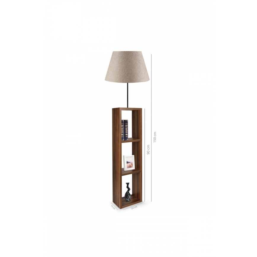 Lampada da terra AYD 1xE27/40W/230V marrone/grigio