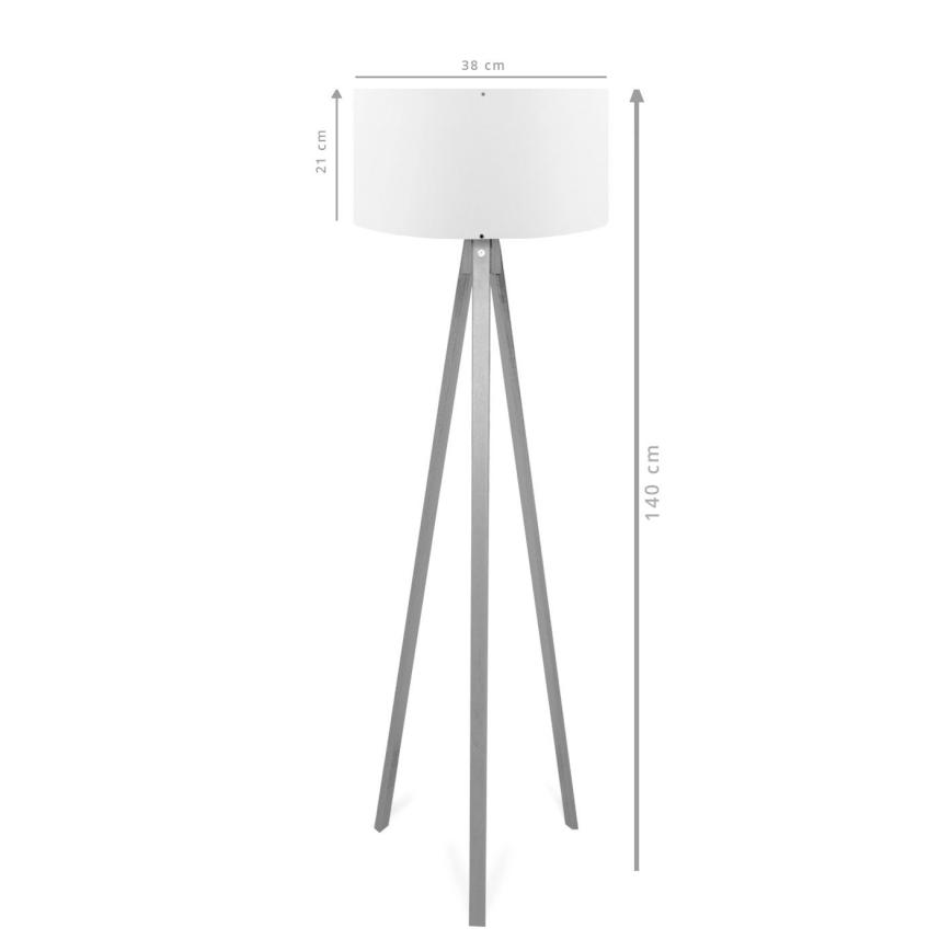 Lampada da terra AYD 1xE27/40W/230V marrone/grigio