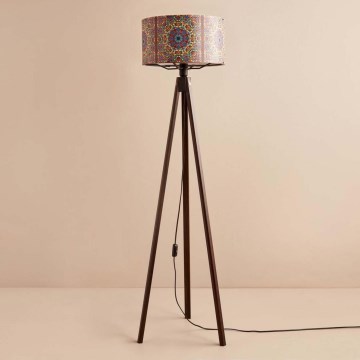 Lampada da terra AYD 1xE27/40W/230V marrone/multicolore