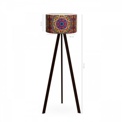 Lampada da terra AYD 1xE27/40W/230V marrone/multicolore