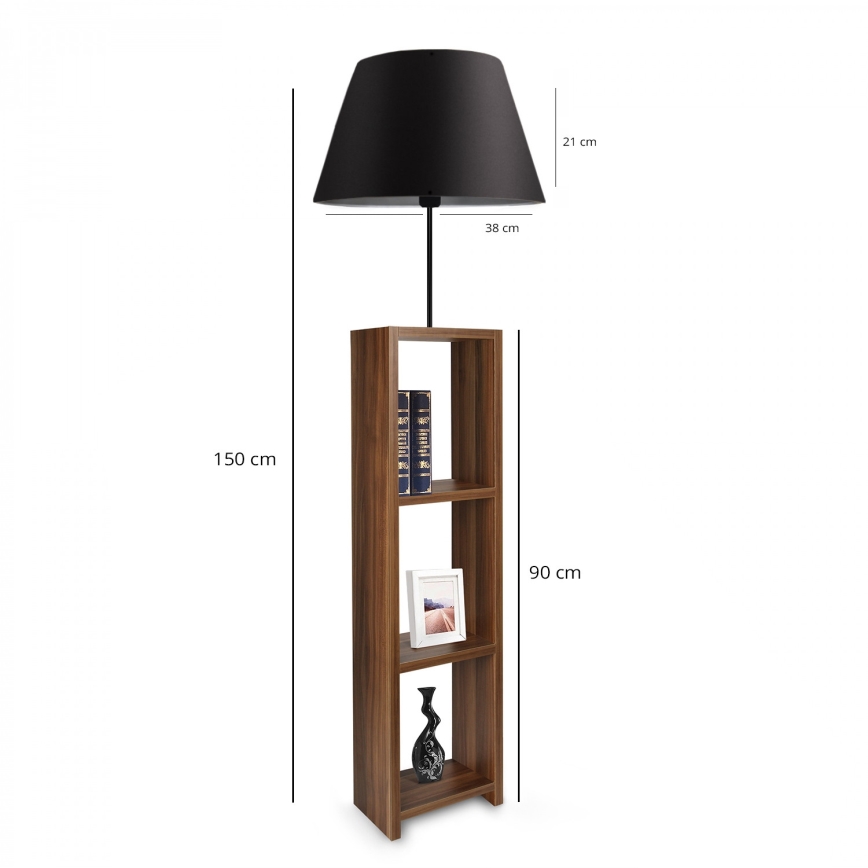 Lampada da terra AYD 1xE27/40W/230V marrone/nera