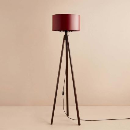 Lampada da terra AYD 1xE27/40W/230V marrone/rossa