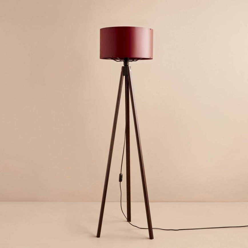 Lampada da terra AYD 1xE27/40W/230V marrone/rossa