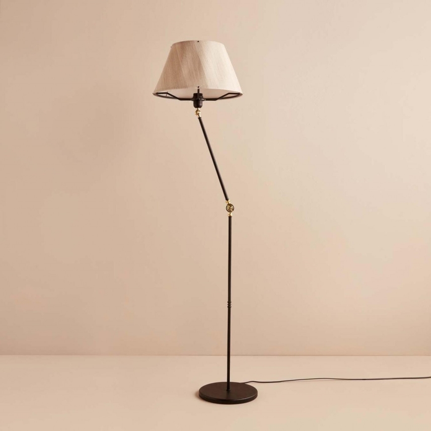 Lampada da terra AYD 1xE27/40W/230V nera/beige