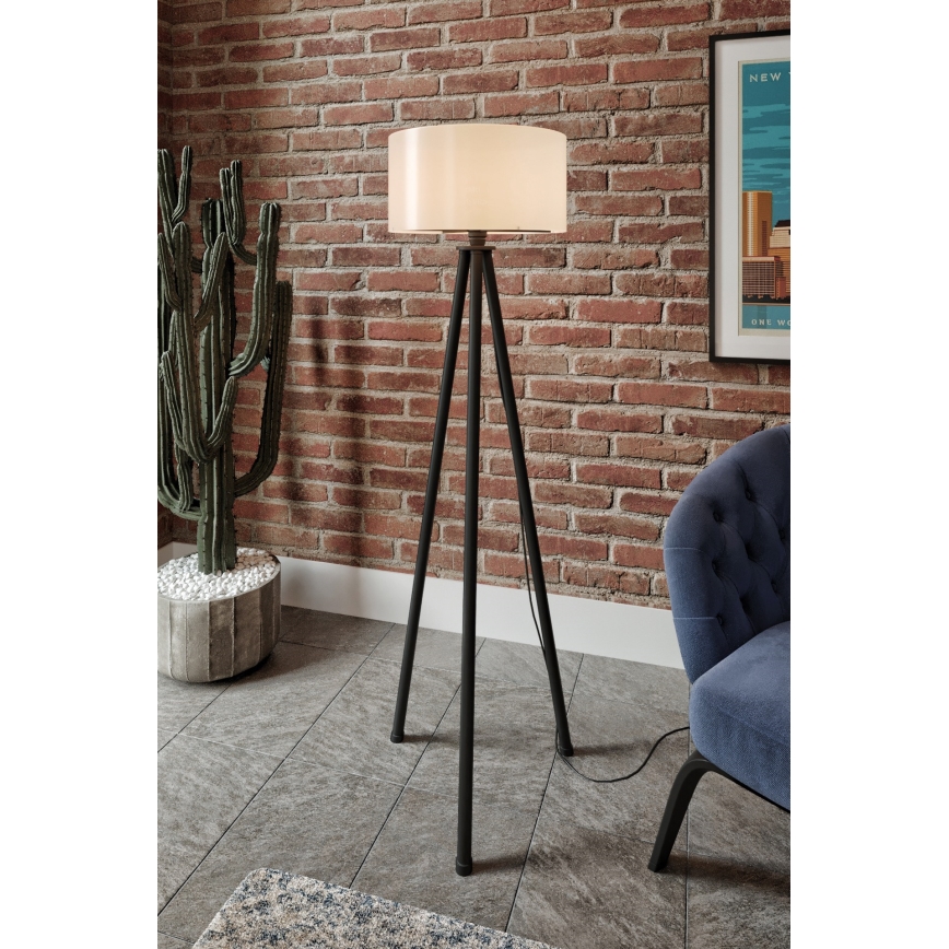 Lampada da terra AYD 1xE27/40W/230V nera/bianca