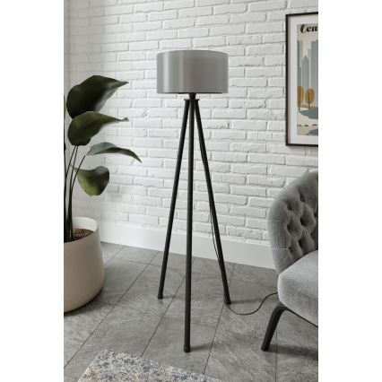Lampada da terra AYD 1xE27/40W/230V nera/grigia